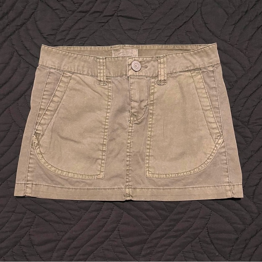 Green Mini Cargo Skirt Aeropostale